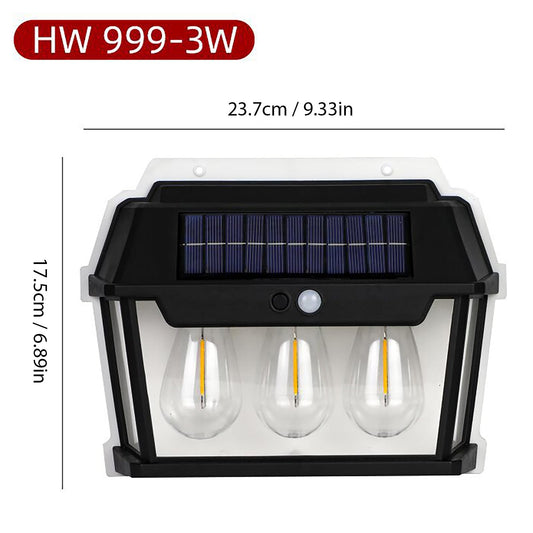 lampe solaire à détecteur de mouvement 3 ampoules.