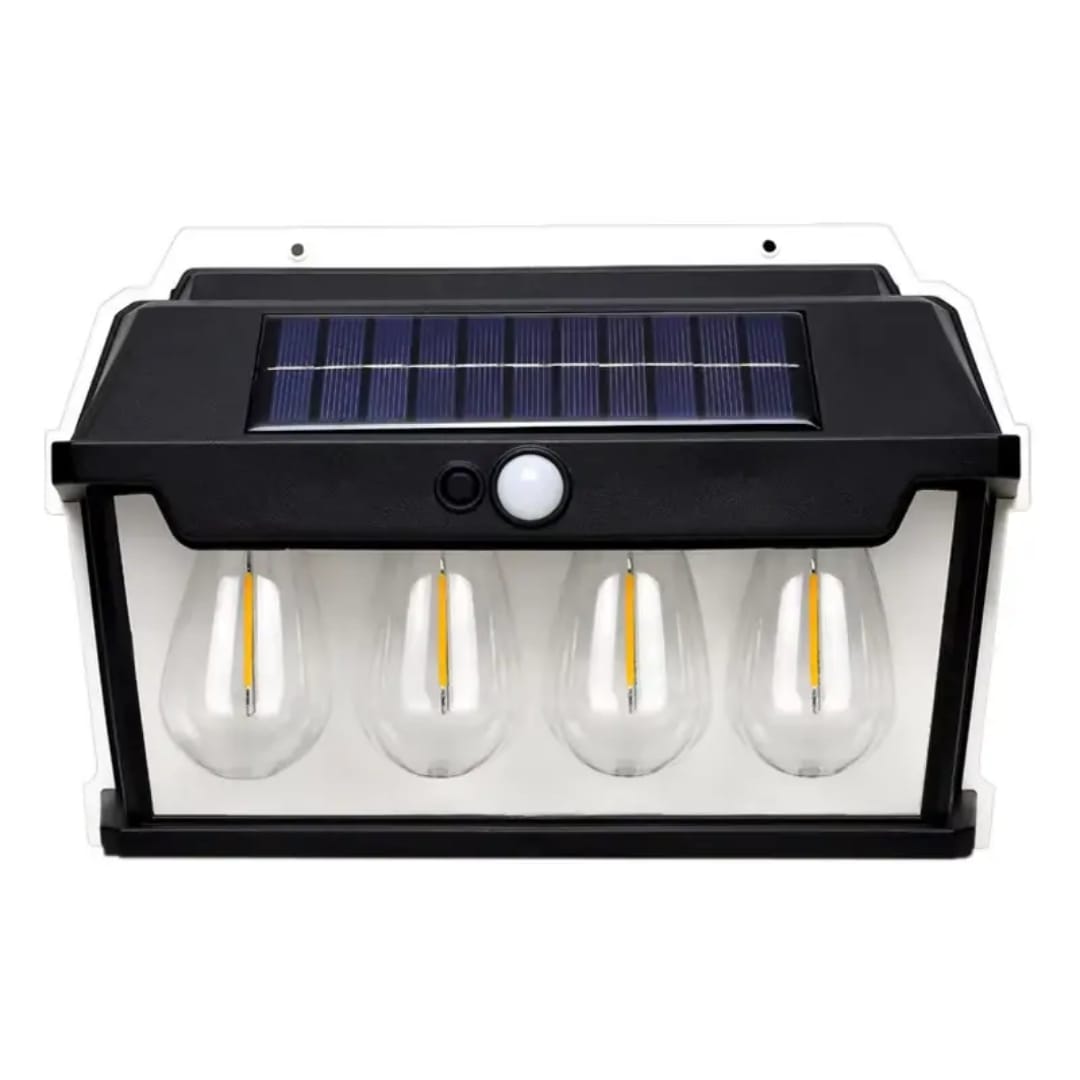 lampe solaire à détecteur de mouvement 4 ampoules.