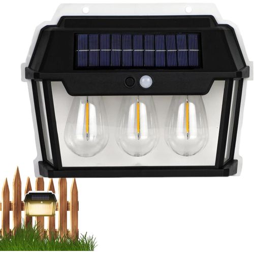 lampe solaire à détecteur de mouvement 3 ampoules.