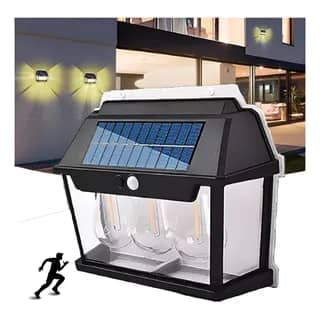 lampe solaire à détecteur de mouvement 3 ampoules.