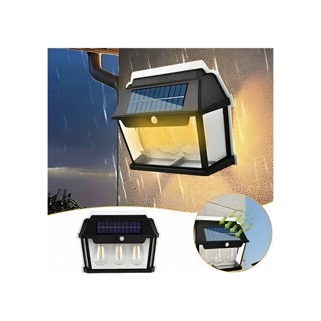lampe solaire à détecteur de mouvement 3 ampoules.